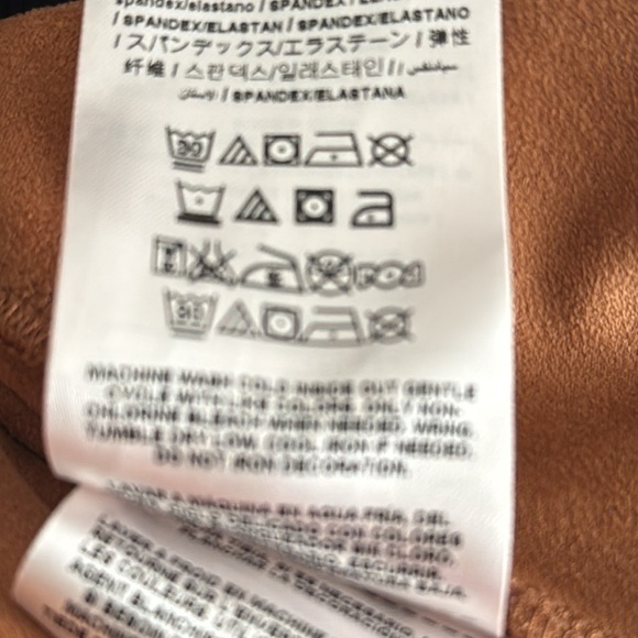 G by GUESS Brown Faux Suede Pencil Skirt 3/4 Zipper Festival Concert Size L - Picture 5 of 5